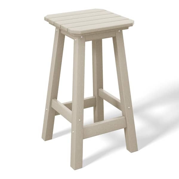 Outdoor Counter Stool with wood grain texture, sand finish. (62)