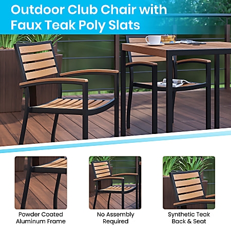 Outdoor Dining Set Navy Glass Top with Folding Chairs