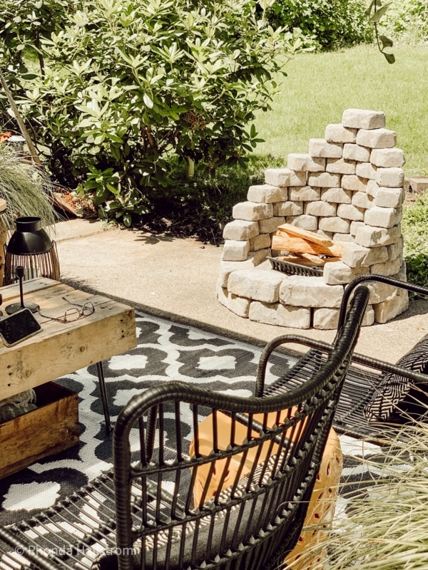 Outdoor Fireplace Oversized Stone Masonry Modern Farmhouse Patio