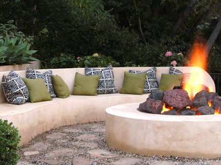 Outdoor Fireplace Stone Cladding Rustic Old World Built In Design