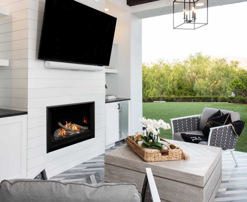 Outdoor Gas Fireplace Built-In Outdoor Hearth Linear Design
