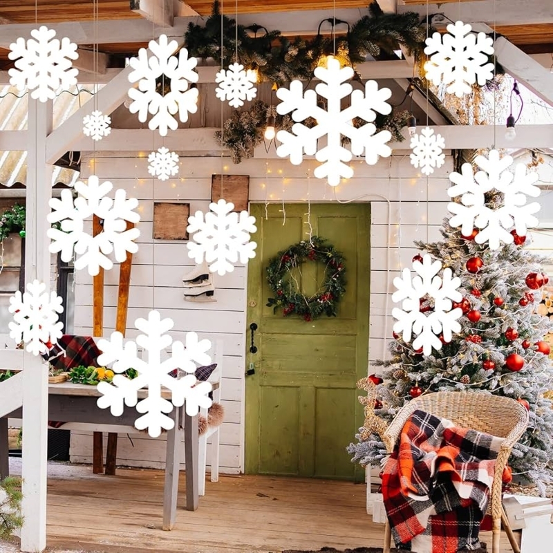 Outdoor Holiday Decoration Crystalline Cutouts Snowflake Holiday Display