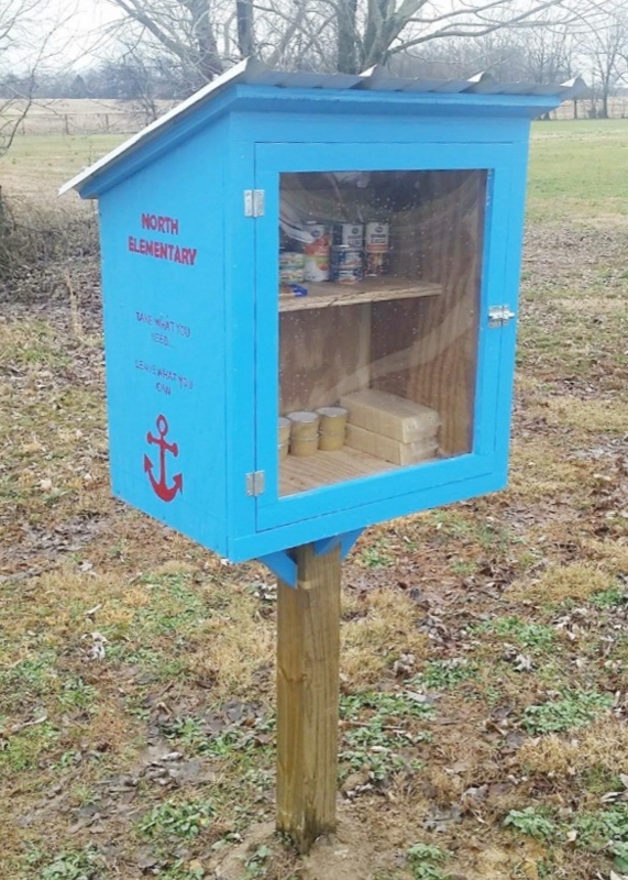 Outdoor Pantry Gabled Roof Teal Blue Finish Glass Doors Post Mount