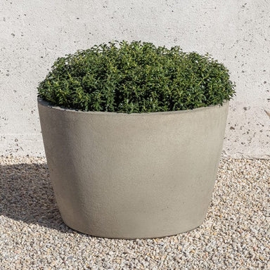 Outdoor Planter, Low Profile Copper Bronze. Modern low profile copper planter.