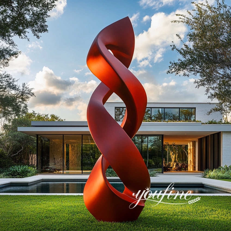 Outdoor Sculpture: Architectural Open Back Design, Steel Lawn Decor Idea