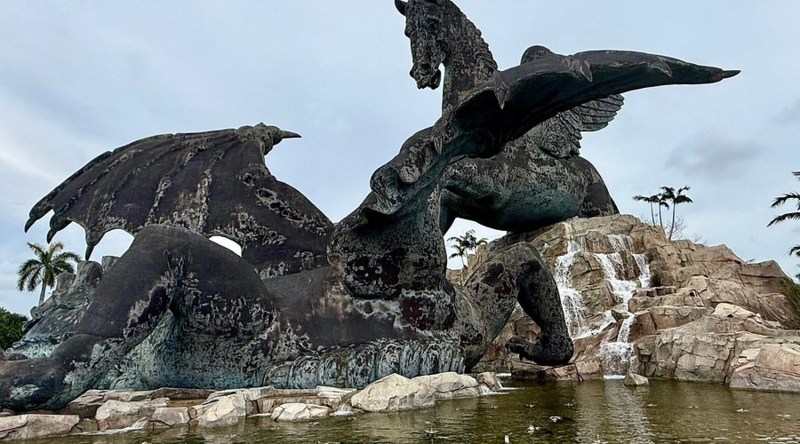 Outdoor Sculpture Heroic Scale Mythical Subject Matter Bronze Finish Dynamic