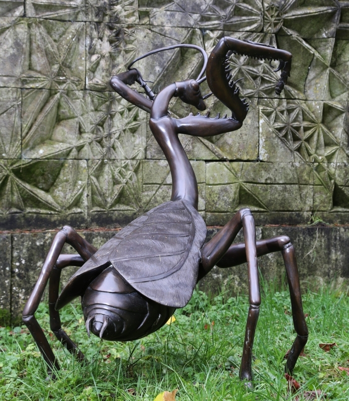 Outdoor Sculpture Lifelike Silhouette Large Scale Bronze Mantis Statue