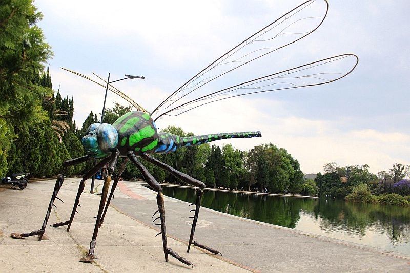 Outdoor Sculpture Spindly Elongated Legs Oversized Scale Whimsical