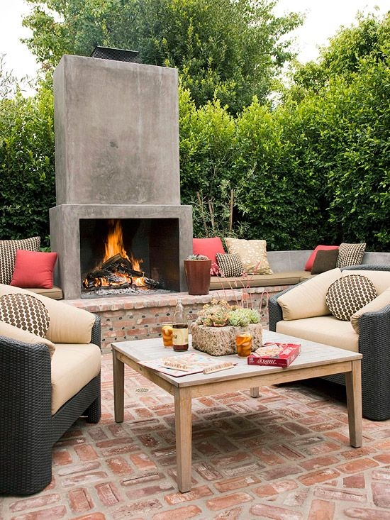 Outdoor Sectional Grey L Shaped Fire Pit Centerpiece Modern Lounge