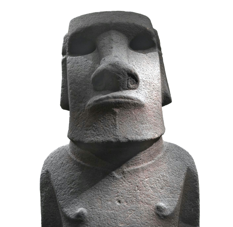 Outdoor Statue Close Up with Prominent Brow Feature for Gardens