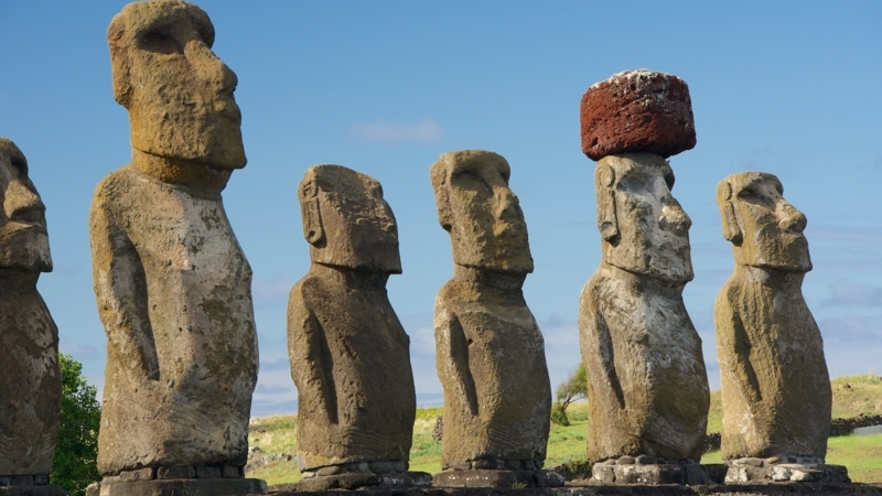 Outdoor Statue on Rugged Hillside Landscape for Historical Aesthetic