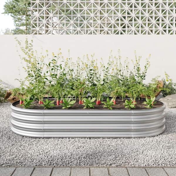 Oval Modular Garden Planter Box with Bolted Seams