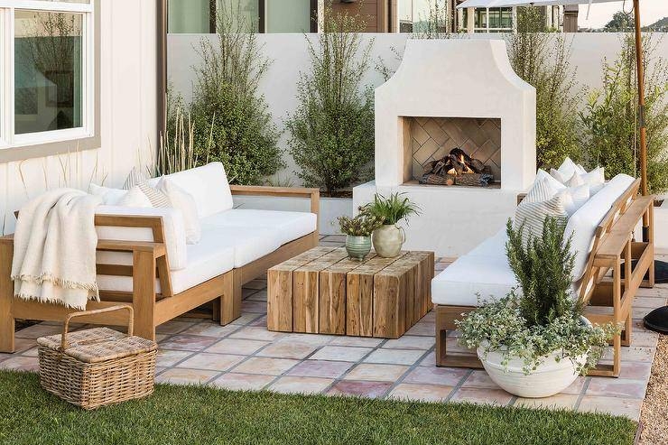 Oversized Wooden Outdoor Coffee Table with Low Profile Silhouette