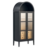 Pantry Cabinet featuring Four Door Design in White Shaker Style.
