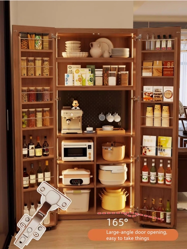 Pantry Cabinet Mid-Century Modern Walnut Tapered Legs