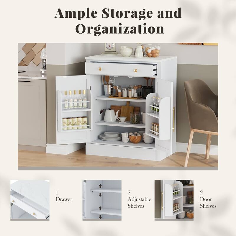 Pantry Cabinet Navy Blue Shaker Glass Doors Brass Knobs