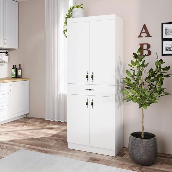 Pantry Cabinet: Shaker Style Food Pantry, Tall Freestanding Design
