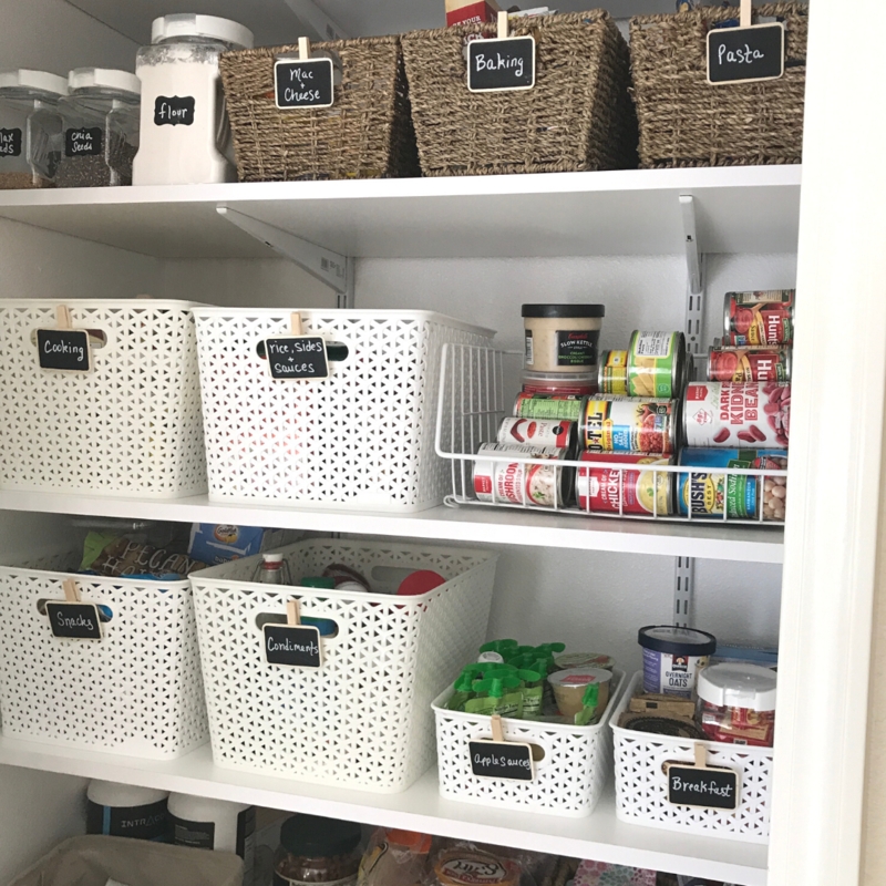 Pantry Organizer Clear Bin System White Wire Kitchen Shelving