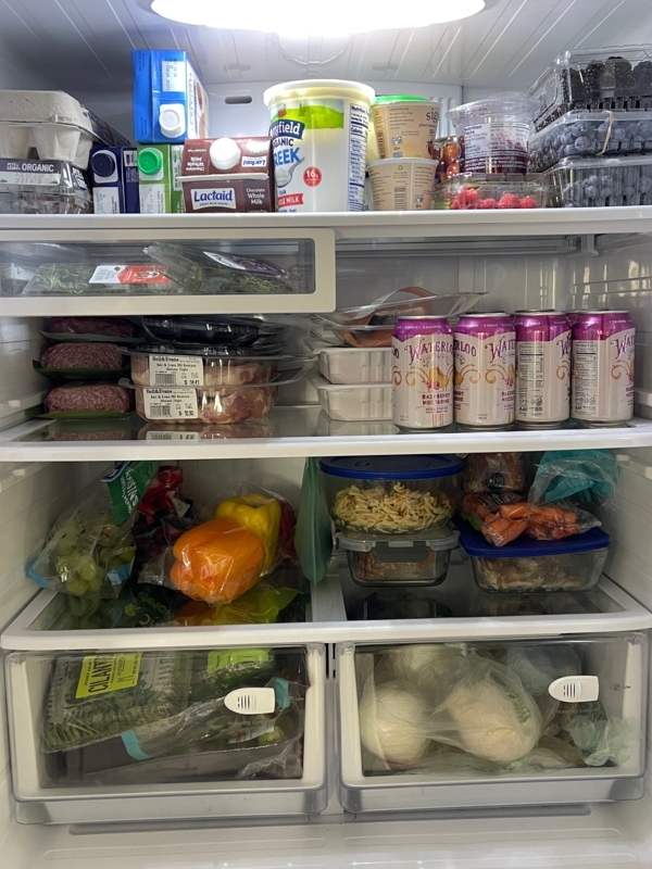 Pantry Shelving featuring Open Pantry Styling and Glass Canisters