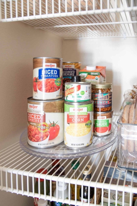 Pantry Shelving Woven Baskets Clear Bins Organized Small Closet