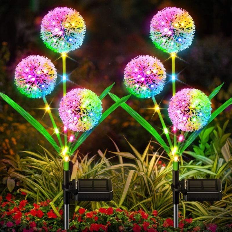 Pathway Light Dandelion Solar Fiber Optic Garden Decor