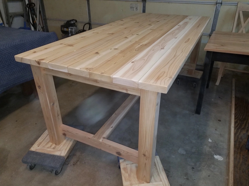 Patio Dining Set Cedar Look X Base Rustic Farmhouse Design