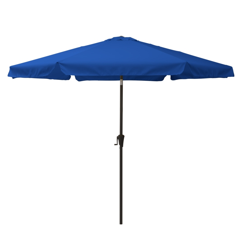 Patio Umbrella Cobalt Blue 10 Ft Push Button Tilt Crank Lift