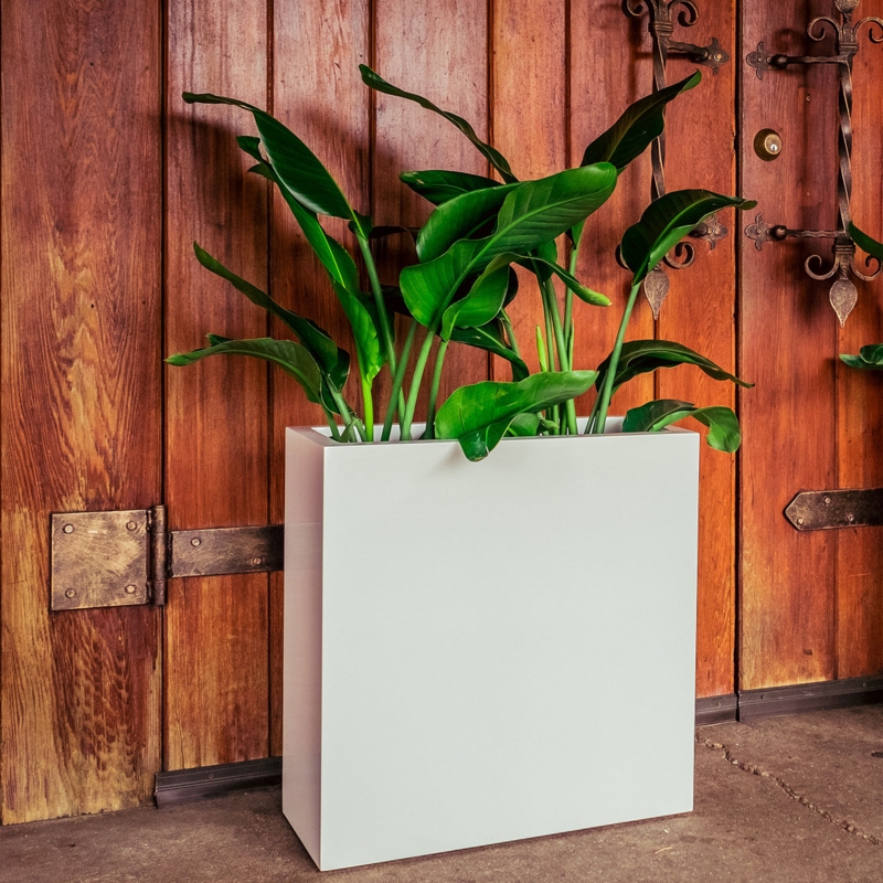 Planter Box Matte Black Slim Profile Tall Vertical Form