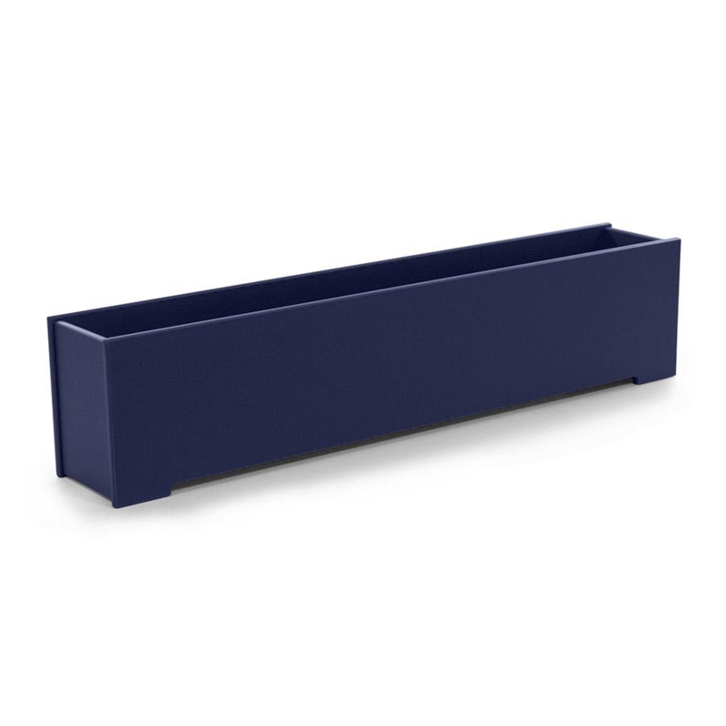 Planter Box Navy Blue Visible Fasteners Matte Architectural Style