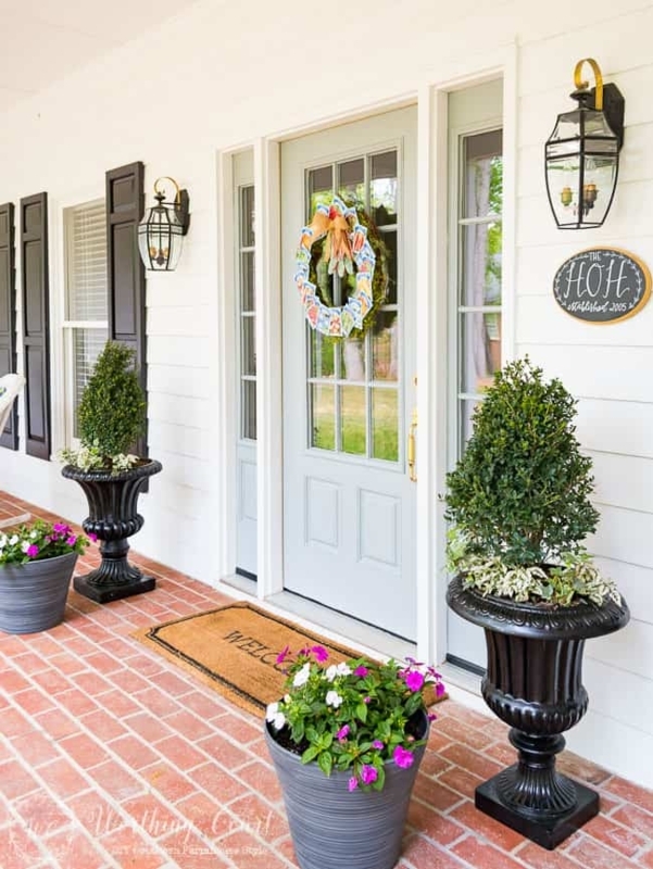 Planter Box Symmetric Entryway Wooden Planters Modern Farmhouse