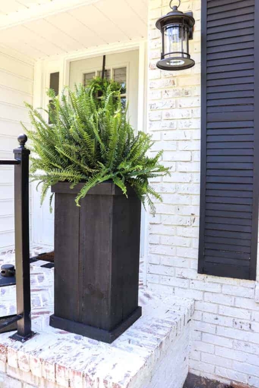 Planter Box X Brace Detail Modern Farmhouse Natural Wood Finish