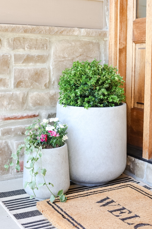 Planter Geometric Silhouettes Neutral Palette, Minimalist Black Planters