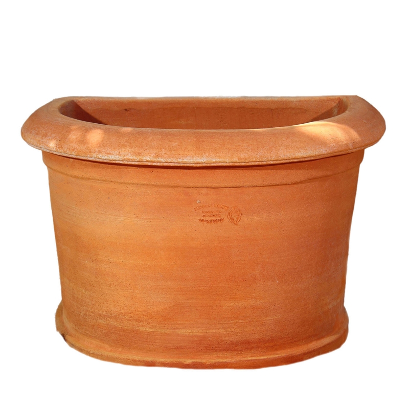 Planter Half-Cylindrical Brass Low Profile Minimalist Tabletop Trough