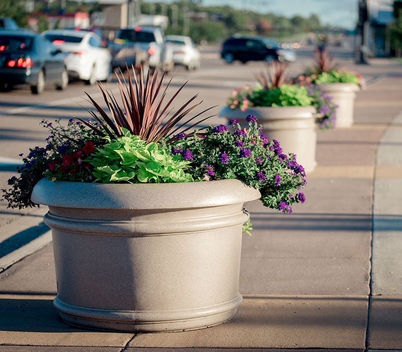 Planter Large Scale Commercial Grade Trough Charcoal Rectangular