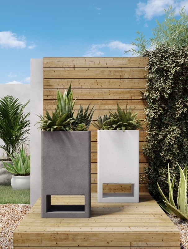 Planter Modular Stackable Plant Pot Terrazzo Pattern Geometric Stone