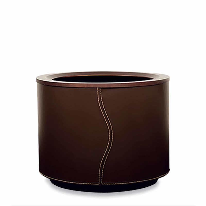 Planter Pebbled Texture Leather-Like Material Stitched Detail