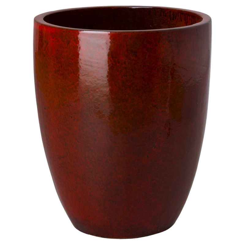 Planter Ribbed Cylindrical Form Turquoise Crackle Glaze Distressed