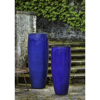 Planter Ribbed Surface Matte Cream Architectural Round Ceramic Like Pot