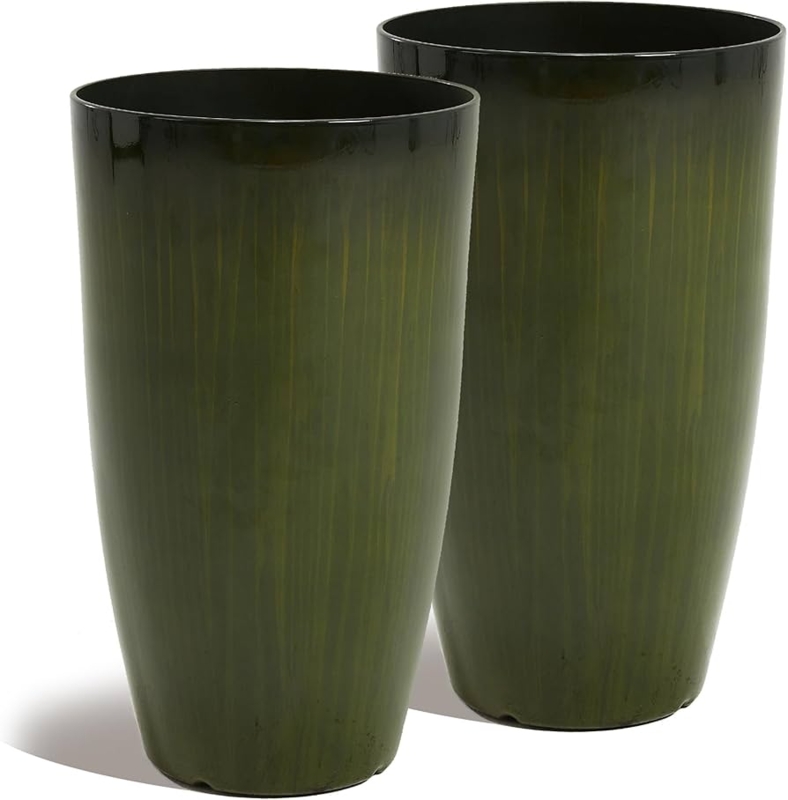 Planter Set: High Gloss Emerald Pots with Modern Gradient Finish