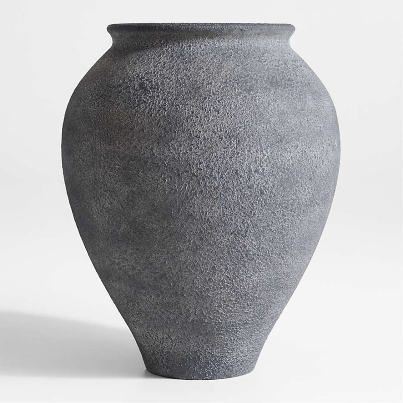 Planter Tapered Silhouette Matte Black Finish Tall Profile