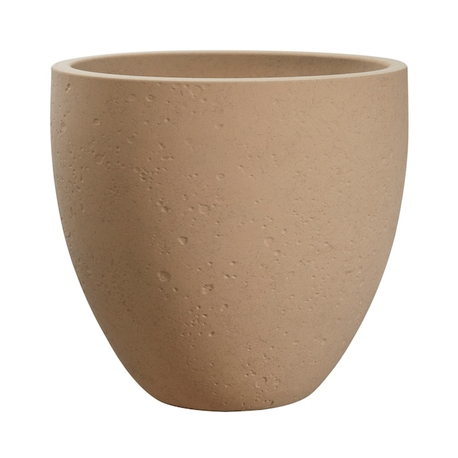 Planter Thick Rim Resin-Like Material Tapered Silhouette