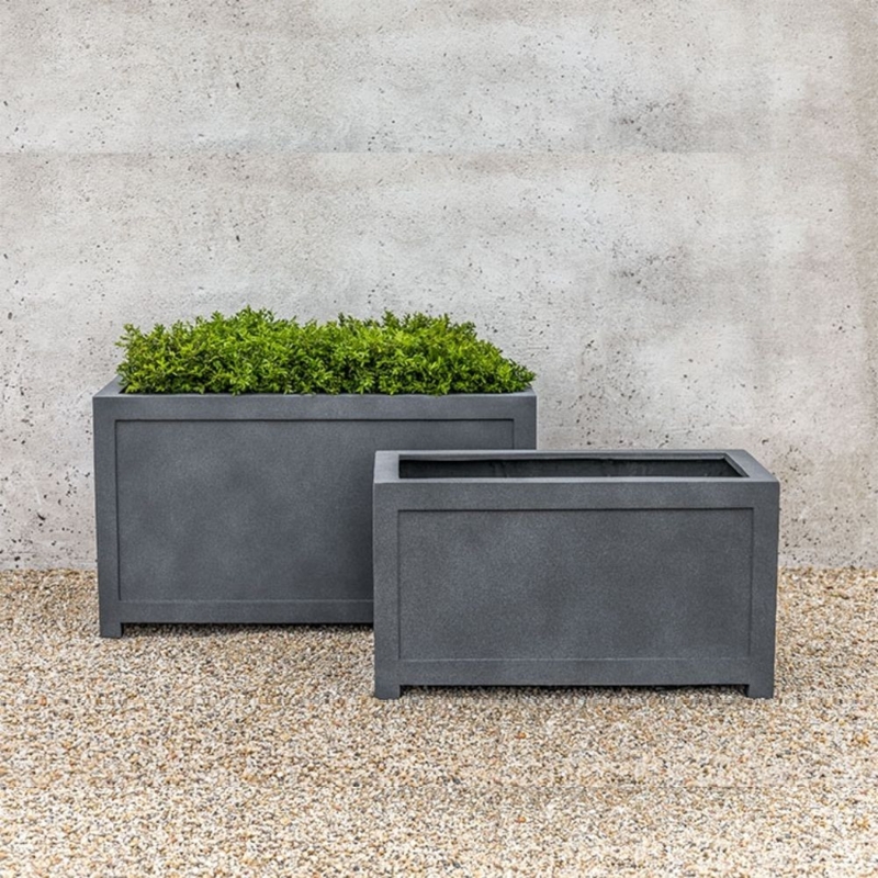 Planter Weathered Lead Finish Paneled Detail Classic Window Box