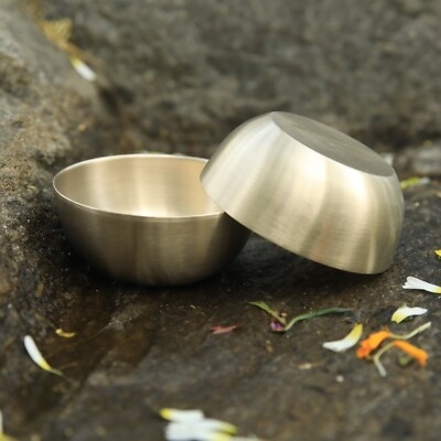 Polished Metal Snack Bowl Set, Tapered Silhouette