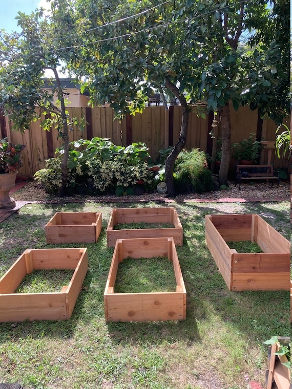 Raised Garden Bed Deep Profile Wood Slat Design