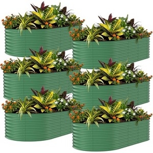 Raised Garden Bed, Galvanized Steel with Rounded Corners, Rust Resistant
