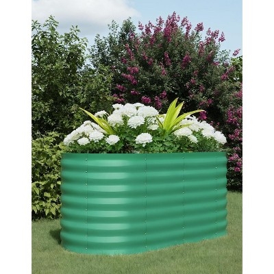 Raised Garden Beds, 2-Pack Galvanized Steel Corrugated, Rust Resistant