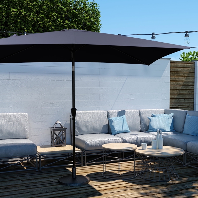 Rectangular Patio Umbrella with Push Button Tilt