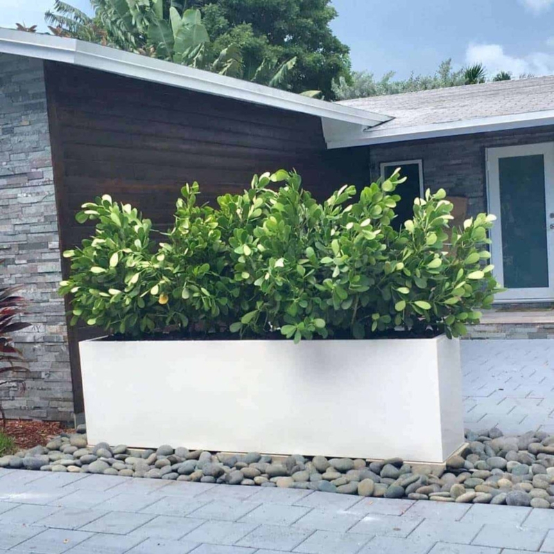Rectangular Planter Extra Long Silhouette Charcoal Matte