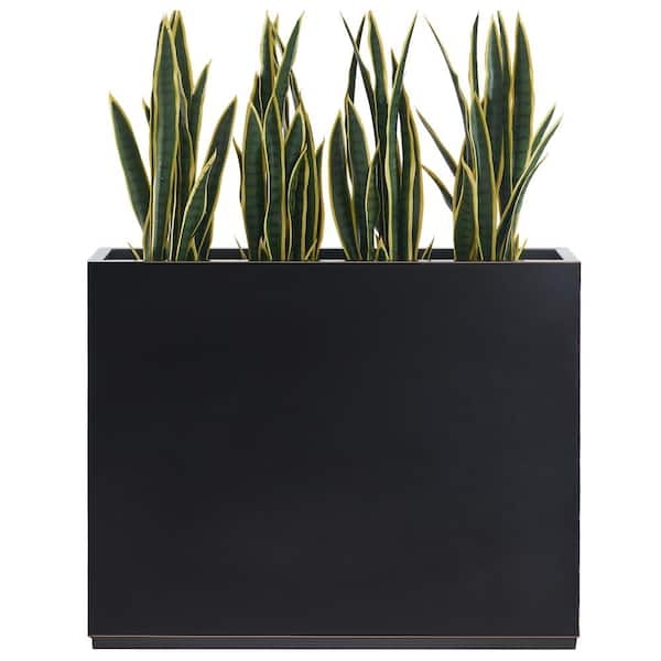 Rectangular Planter Long Box Metal, Low Profile Trough