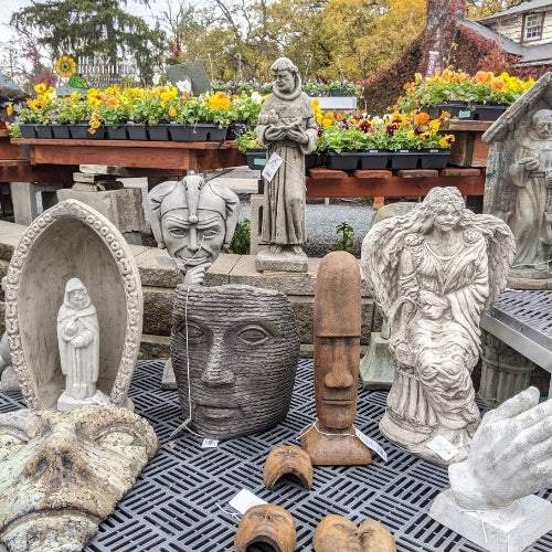 Religious Garden Statuary Angel Wings Weathered Finish Stone Like